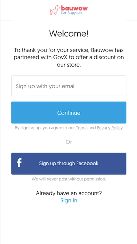 GOVX ID Exclusive Discounts screenshot