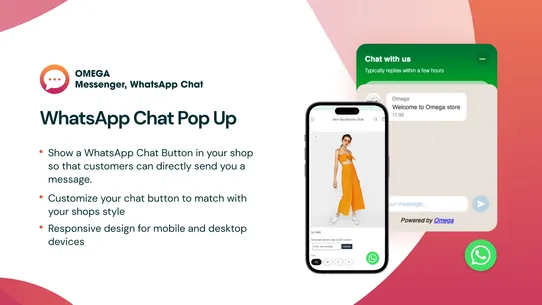 O: WhatsApp Chat, Contact Form screenshot