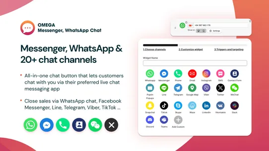 Omega Messenger, WhatsApp Chat screenshot