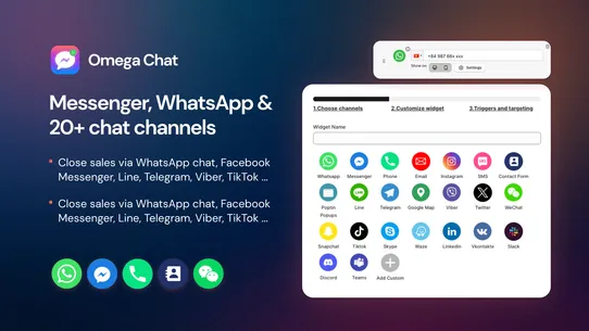 O: WhatsApp Chat, Contact Form screenshot