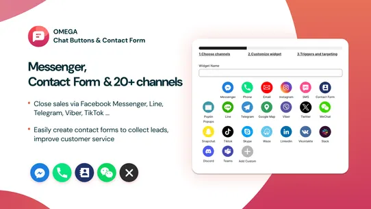 O: Chat buttons &amp; Contact Form screenshot