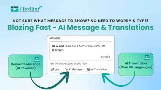 FlexiBar ‑ AI Announcement Bar screenshot