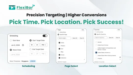 FlexiBar ‑ AI Announcement Bar screenshot