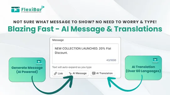 FlexiBar ‑ AI Announcement Bar screenshot
