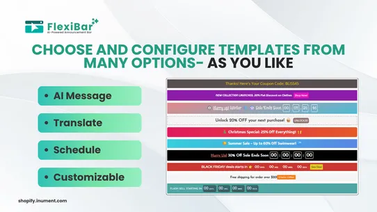 FlexiBar ‑ AI Announcement Bar screenshot