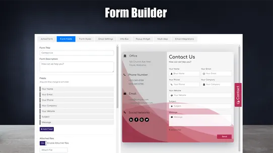 S: Contact Form Builder screenshot