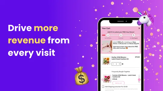 Unicorn ‑ Upsell Cart Drawer screenshot