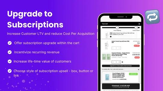 Unicorn ‑ Upsell Cart Drawer screenshot