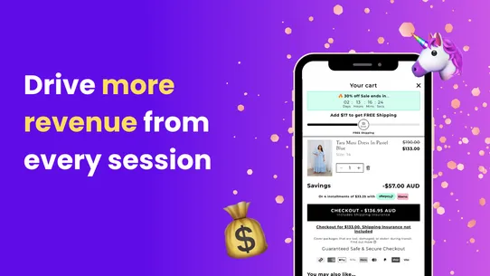 Unicorn ‑ Upsell Cart Drawer screenshot