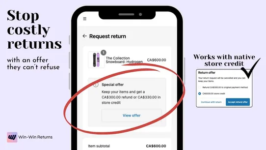 Win‑Win Returns screenshot