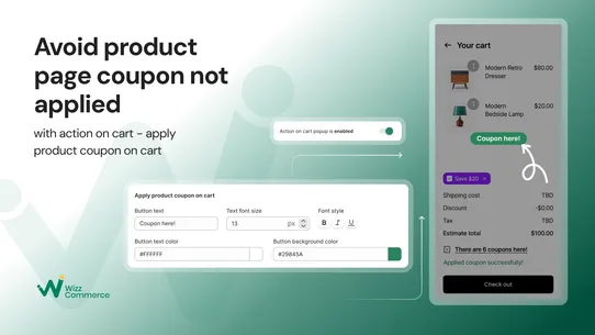 Snap Product &amp; Cart Coupon screenshot