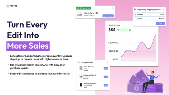 Revize: Order Editing &amp; Upsell screenshot