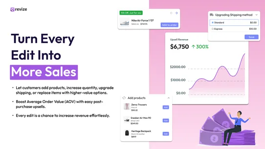 Revize: Order Editing &amp; Upsell screenshot