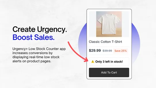 Urgency+ Low Stock Counter screenshot