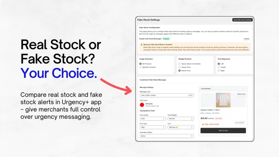 Urgency+ Low Stock Counter screenshot