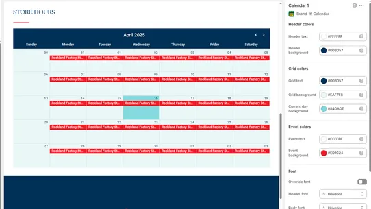 Brand It! Calendar screenshot