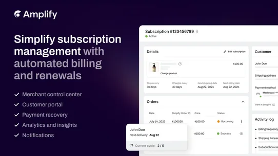 Amplify | Subscriptions screenshot