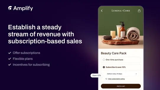 Amplify | Subscriptions screenshot