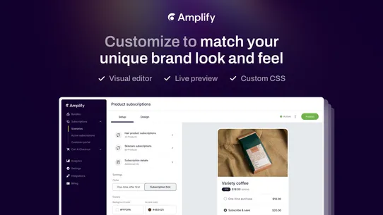 Amplify | Subscriptions screenshot