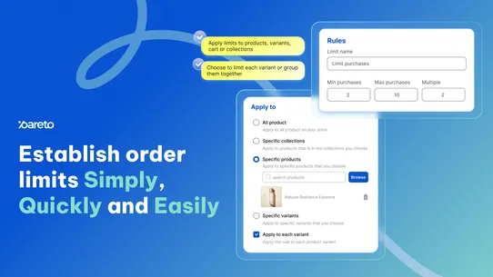 Pareto ‑ Order Limits Quantity screenshot