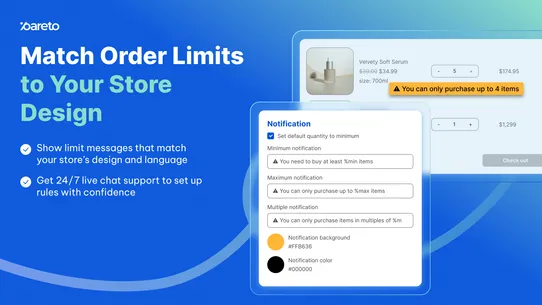 Pareto ‑ Order Limits Quantity screenshot