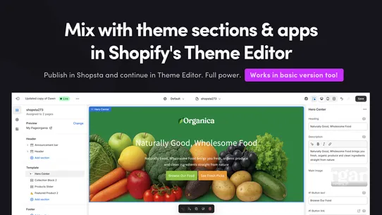 Shopsta Landing Page Builder screenshot
