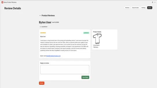 Bytes Product Reviews screenshot