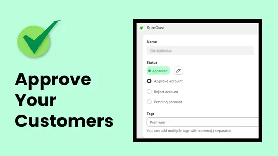 SureCust ‑ Approve Customers screenshot