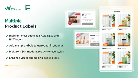 Snap Product Labels &amp; Badges screenshot