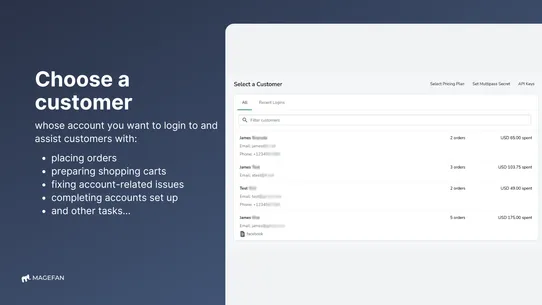 Login As Customer ‑ Magefan screenshot