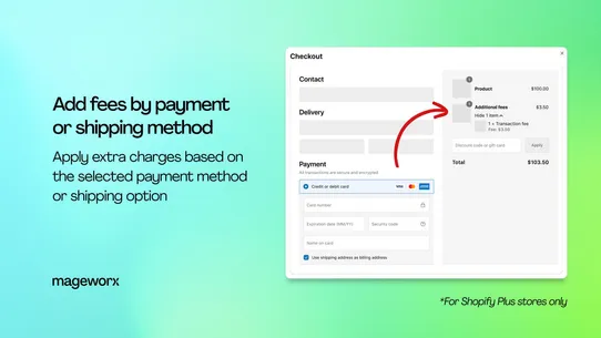 UpCharge Fees Addons Surcharge screenshot