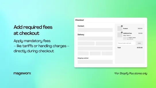 UpCharge Fees Addons Surcharge screenshot