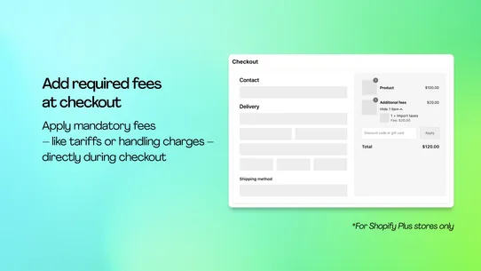 UpCharge Fees Addons Surcharge screenshot