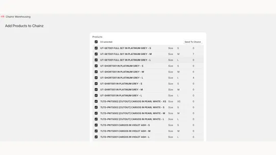 Chainz Warehousing screenshot