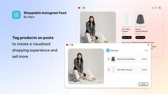 HAPO Shoppable Instagram Feed screenshot