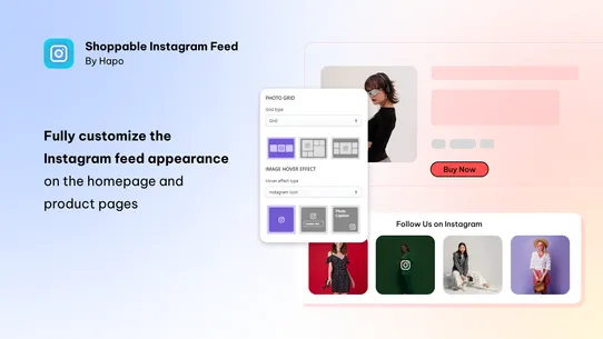 HAPO Shoppable Instagram Feed screenshot