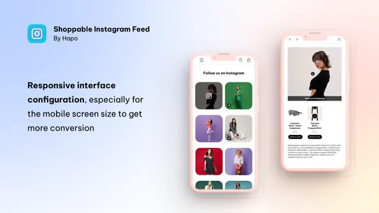 HAPO Shoppable Instagram Feed screenshot