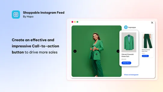 HAPO Shoppable Instagram Feed screenshot