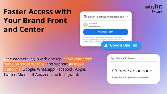 bitLogin: Social Login &amp; Forms screenshot