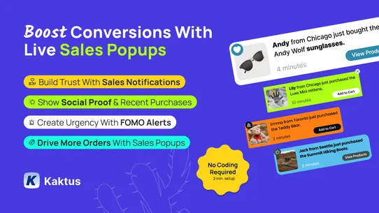 SALES POP UP:Fomo+Social Proof screenshot