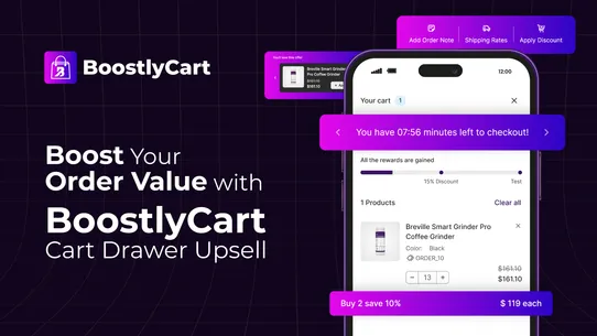 BoostlyCart Cart Drawer Upsell screenshot