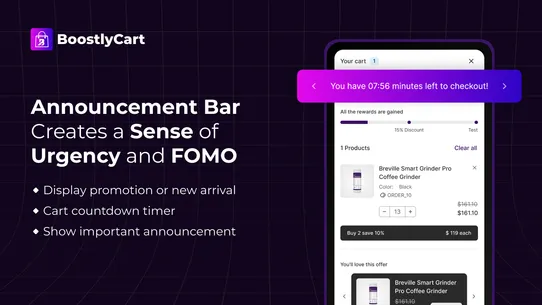 BoostlyCart Cart Drawer Upsell screenshot