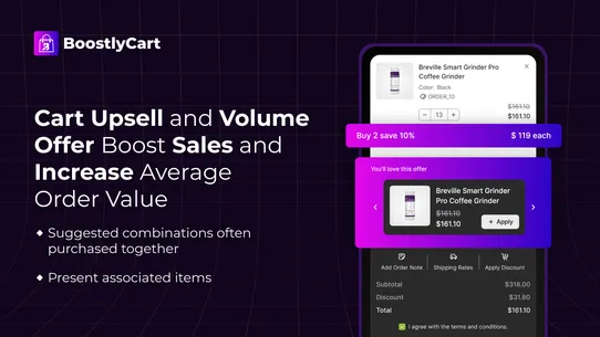 BoostlyCart Cart Drawer Upsell screenshot