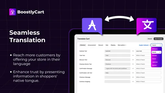 BoostlyCart Cart Drawer Upsell screenshot