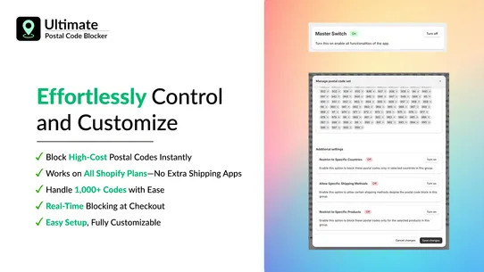 Ultimate Postal Code Blocker screenshot