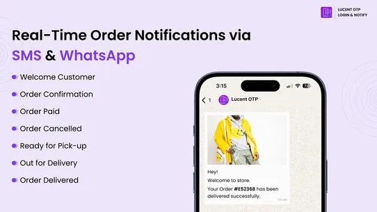 Lucent ‑ OTP Login &amp; Notify screenshot
