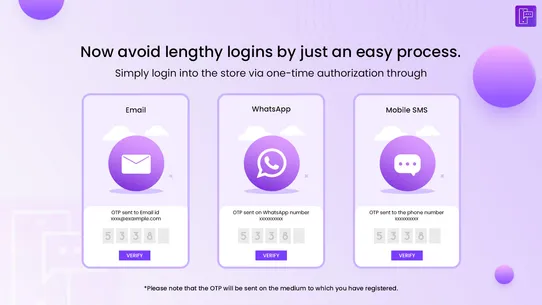 Lucent ‑ OTP Login &amp; Notify screenshot