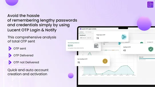 Lucent ‑ OTP Login &amp; Notify screenshot