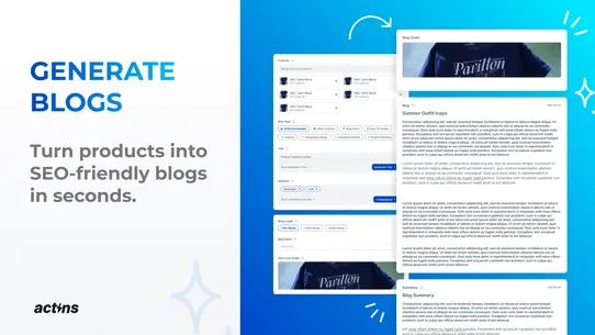 Actins | AI Product Data screenshot