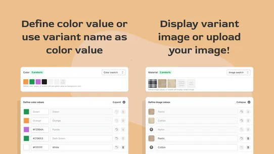 CL Variant Image, Color Swatch screenshot